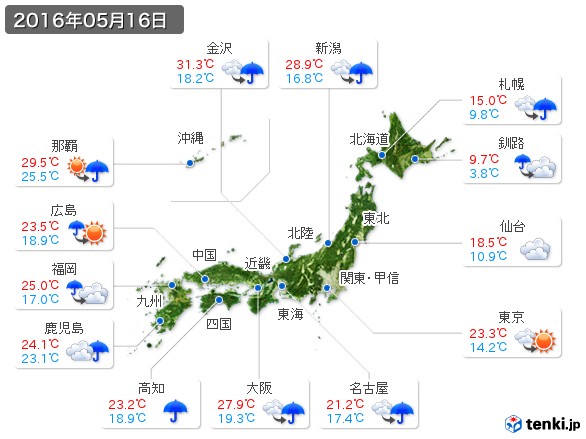 (2016年05月16日の天気