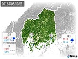 2016年05月28日の広島県の実況天気