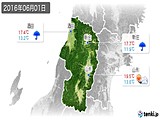 2016年06月01日の山形県の実況天気