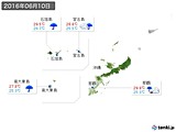 2016年06月10日の沖縄地方の実況天気