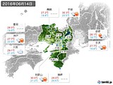 2016年06月14日の近畿地方の実況天気