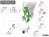 2016年06月14日の鹿児島県の実況天気