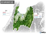 2016年06月15日の富山県の実況天気