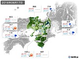 2016年06月17日の近畿地方の実況天気