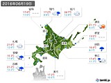 2016年06月19日の北海道地方の実況天気