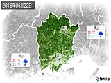 2016年06月22日の岡山県の実況天気