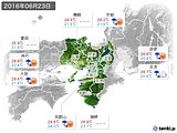 2016年06月23日の近畿地方の実況天気