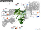 2016年06月26日の近畿地方の実況天気