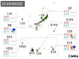 2016年06月26日の沖縄県の実況天気