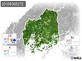 2016年06月27日の広島県の実況天気