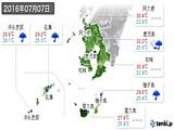 2016年07月07日の鹿児島県の実況天気