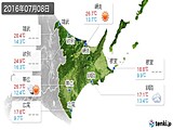 2016年07月08日の道東の実況天気