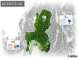 2016年07月14日の岐阜県の実況天気