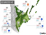 2016年07月14日の道東の実況天気