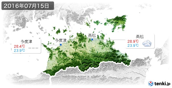 香川県(2016年07月15日の天気