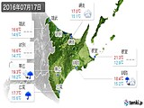 2016年07月17日の道東の実況天気