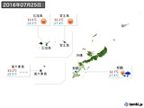 実況天気(2016年07月25日)