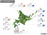 実況天気(2016年08月01日)