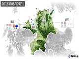 2016年08月07日の福岡県の実況天気