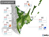2016年08月08日の道東の実況天気