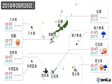 2016年08月26日の沖縄県の実況天気