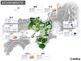 2016年08月27日の近畿地方の実況天気