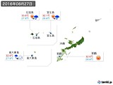 実況天気(2016年08月27日)