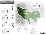 2016年08月28日の東京都の実況天気