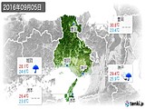 2016年09月05日の兵庫県の実況天気