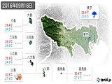 2016年09月18日の東京都の実況天気