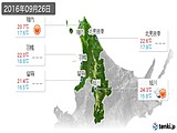 2016年09月26日の道北の実況天気