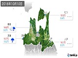 2016年10月10日の青森県の実況天気