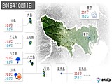 2016年10月11日の東京都の実況天気