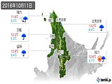 実況天気(2016年10月11日)