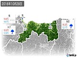 2016年10月28日の鳥取県の実況天気