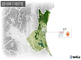 2016年11月07日の茨城県の実況天気