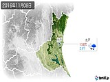 2016年11月08日の茨城県の実況天気