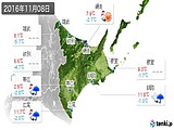 2016年11月08日の道東の実況天気