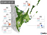 2016年11月12日の道東の実況天気