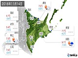 2016年11月14日の道東の実況天気