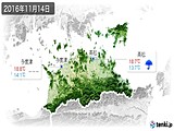 2016年11月14日の香川県の実況天気