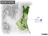 2016年11月15日の茨城県の実況天気