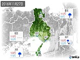 2016年11月27日の兵庫県の実況天気