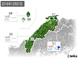 2016年12月01日の島根県の実況天気
