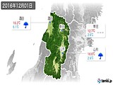 2016年12月01日の山形県の実況天気
