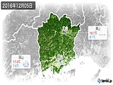 2016年12月05日の岡山県の実況天気