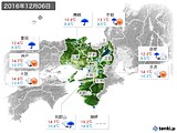 2016年12月06日の近畿地方の実況天気