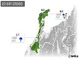 2016年12月06日の石川県の実況天気