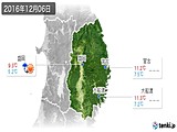2016年12月06日の岩手県の実況天気