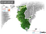 2016年12月15日の和歌山県の実況天気